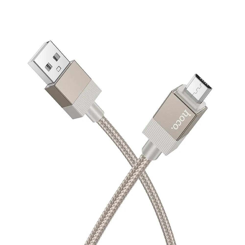 Cable USB A to Micro USB Hoco 2,4A 1 m X110 gold