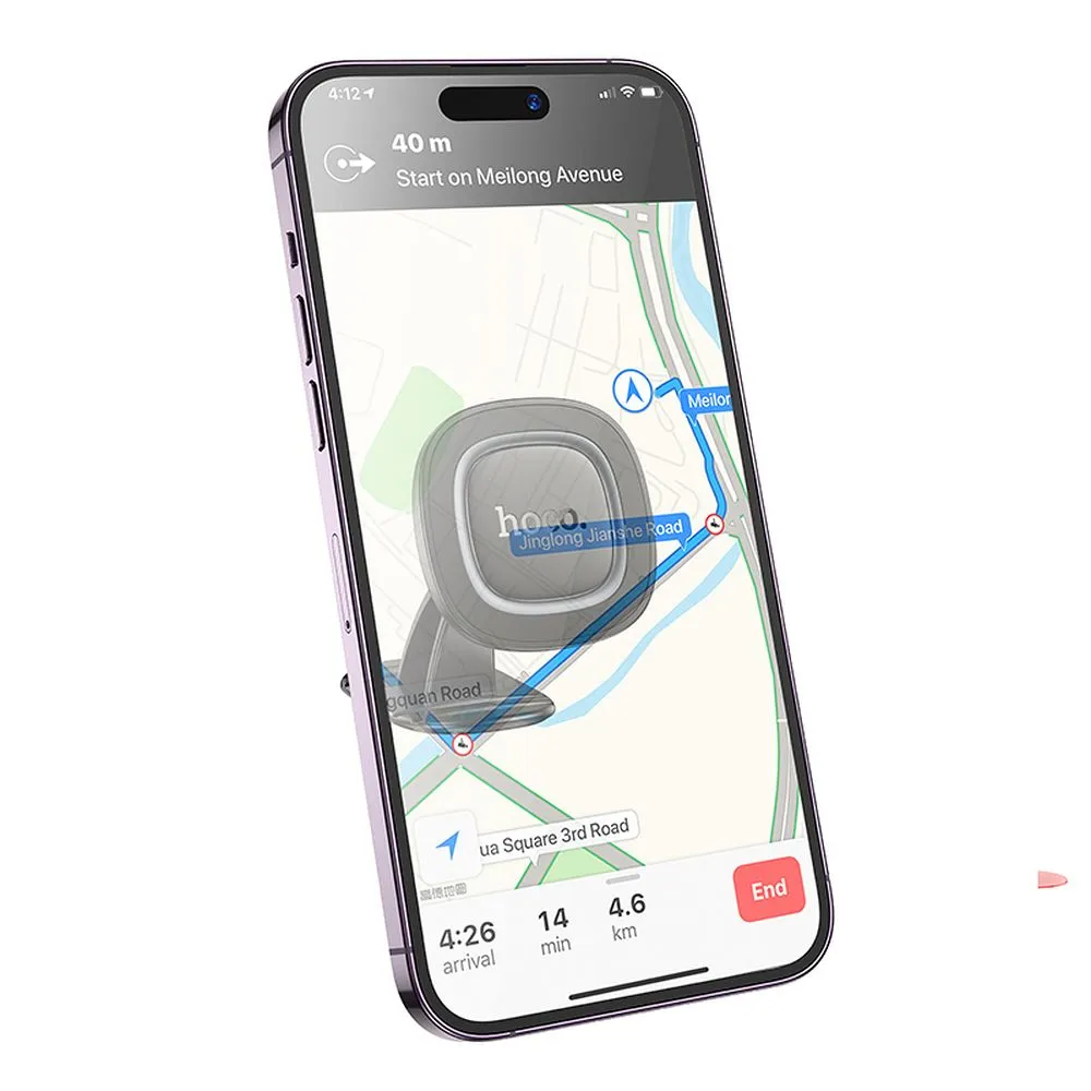 Magnetic car phone holder Hoco dashboard H73 black and gray
