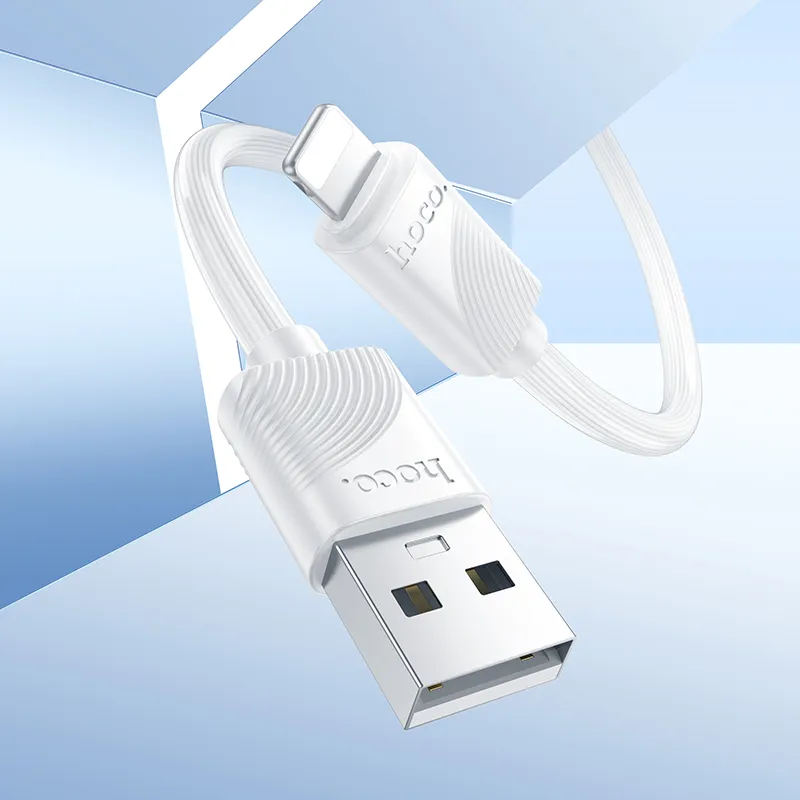 Cable USB A to Lightning Hoco 2,4A 1 m X114 white