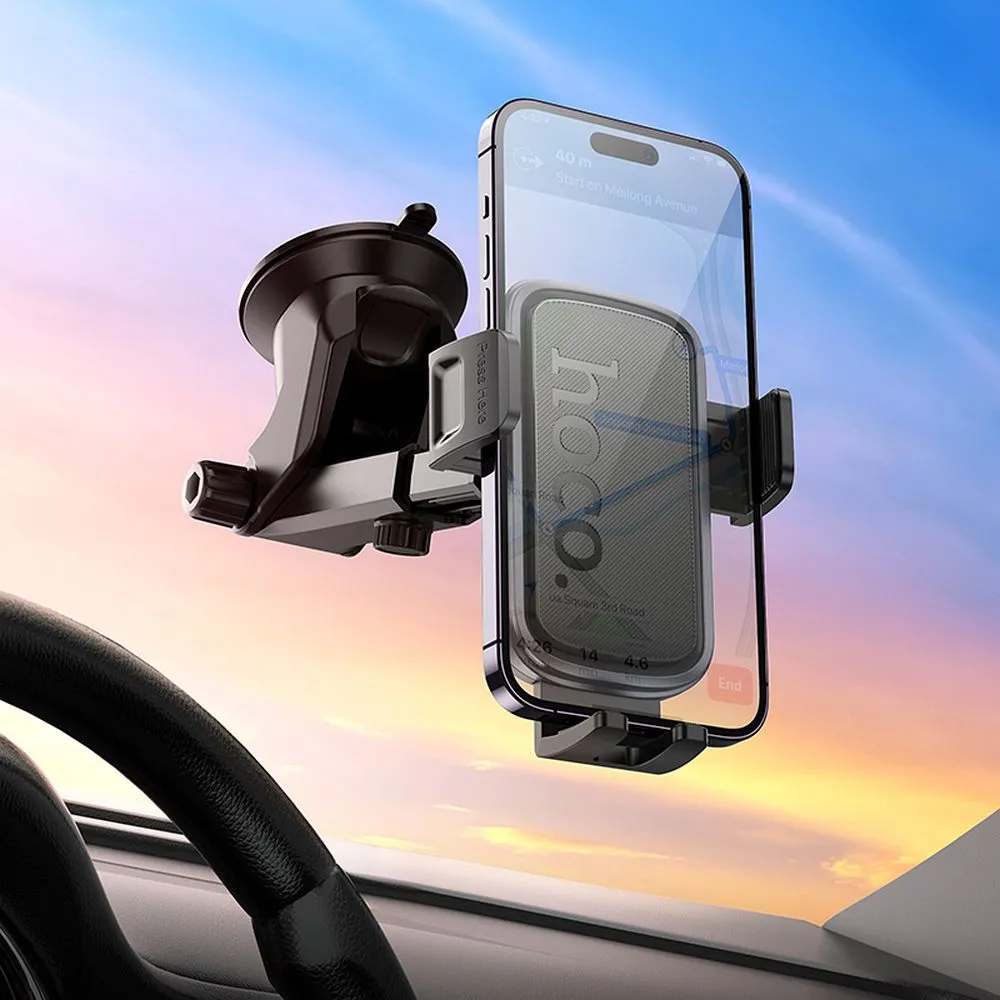Car phone holder Hoco windshield / dashboard H79 black and gray
