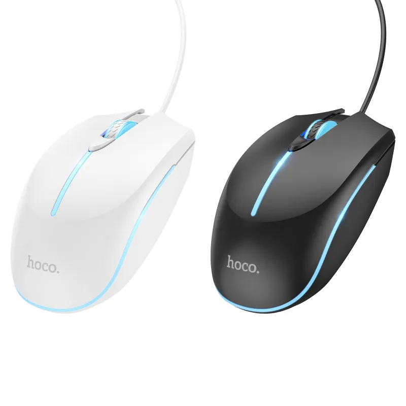 Wire gaming mouse Hoco USB A 2400 dpi GM37 white