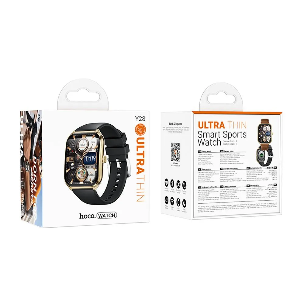 Smartwatch Hoco 1,96" AMOLED IP67 with call function Y28 gold