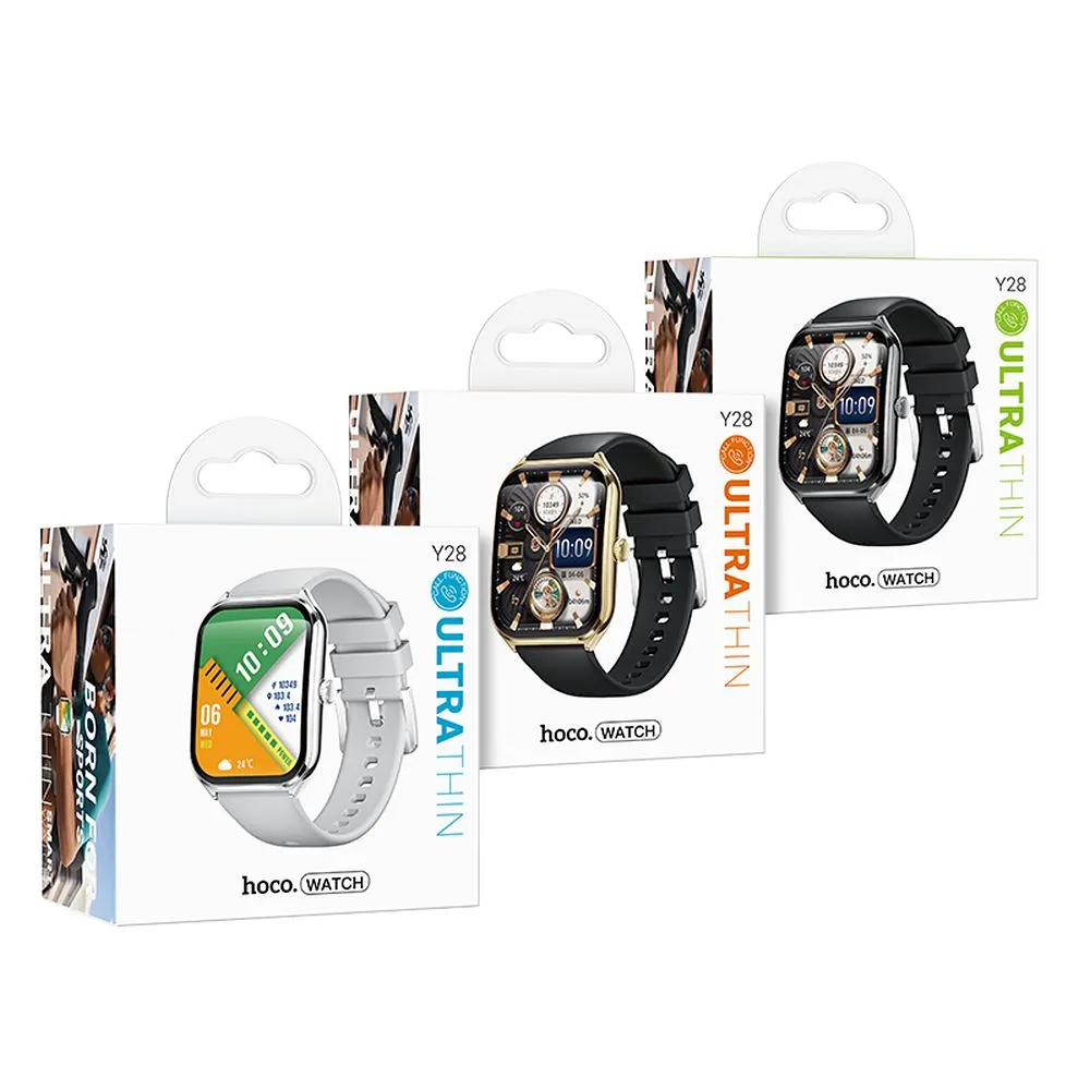 Smartwatch Hoco 1,96" AMOLED IP67 with call function Y28 gold