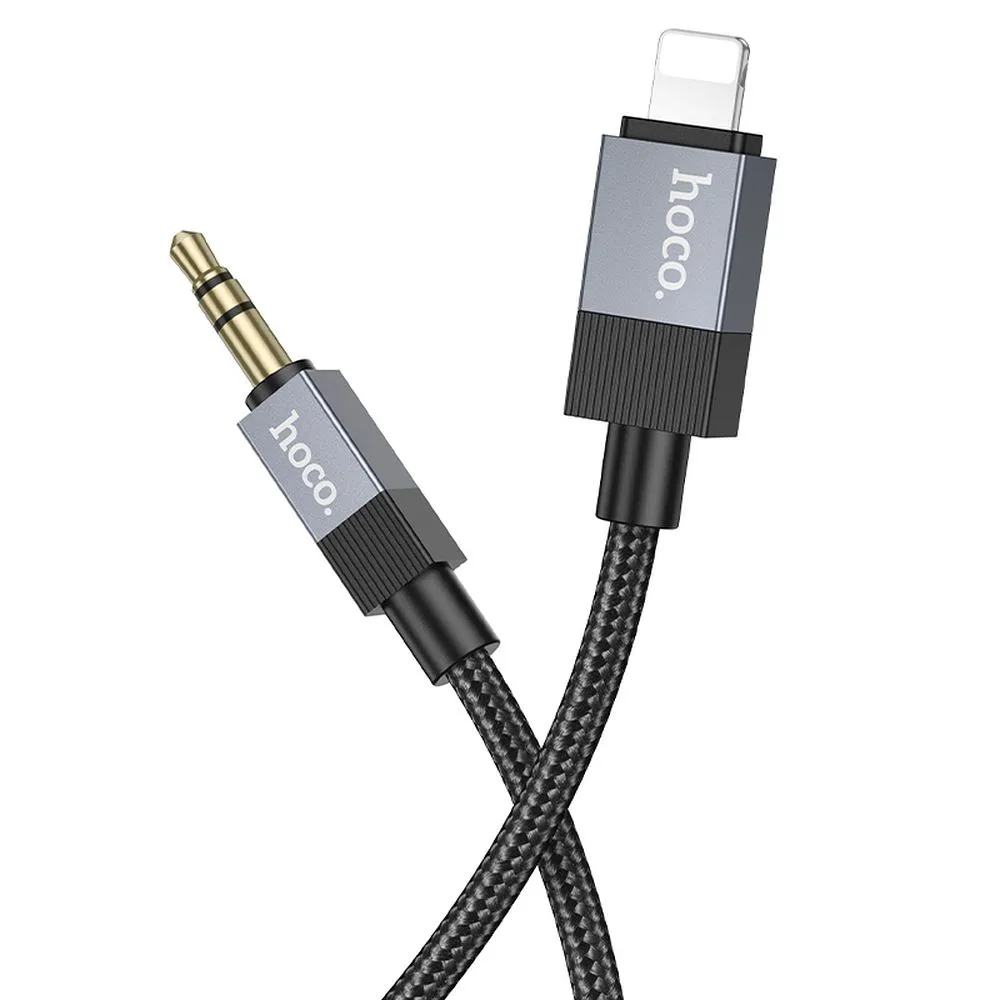 Cable AUX Jack 3,5 mm (male) to Lightning (male) Hoco 1 m UPA32A black