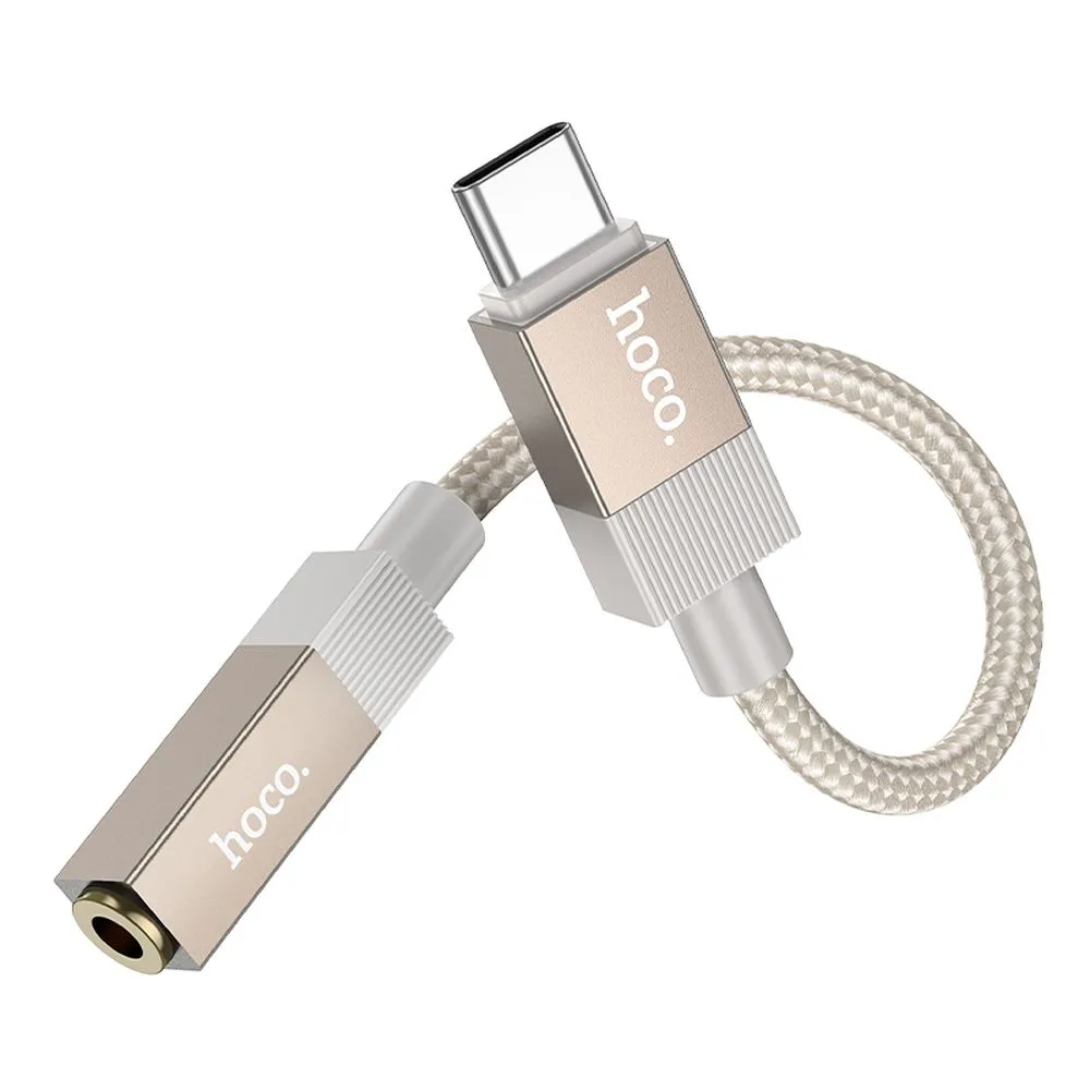 Adapter AUX USB C (male) to Jack 3,5 mm (female) Hoco UPA32C gold