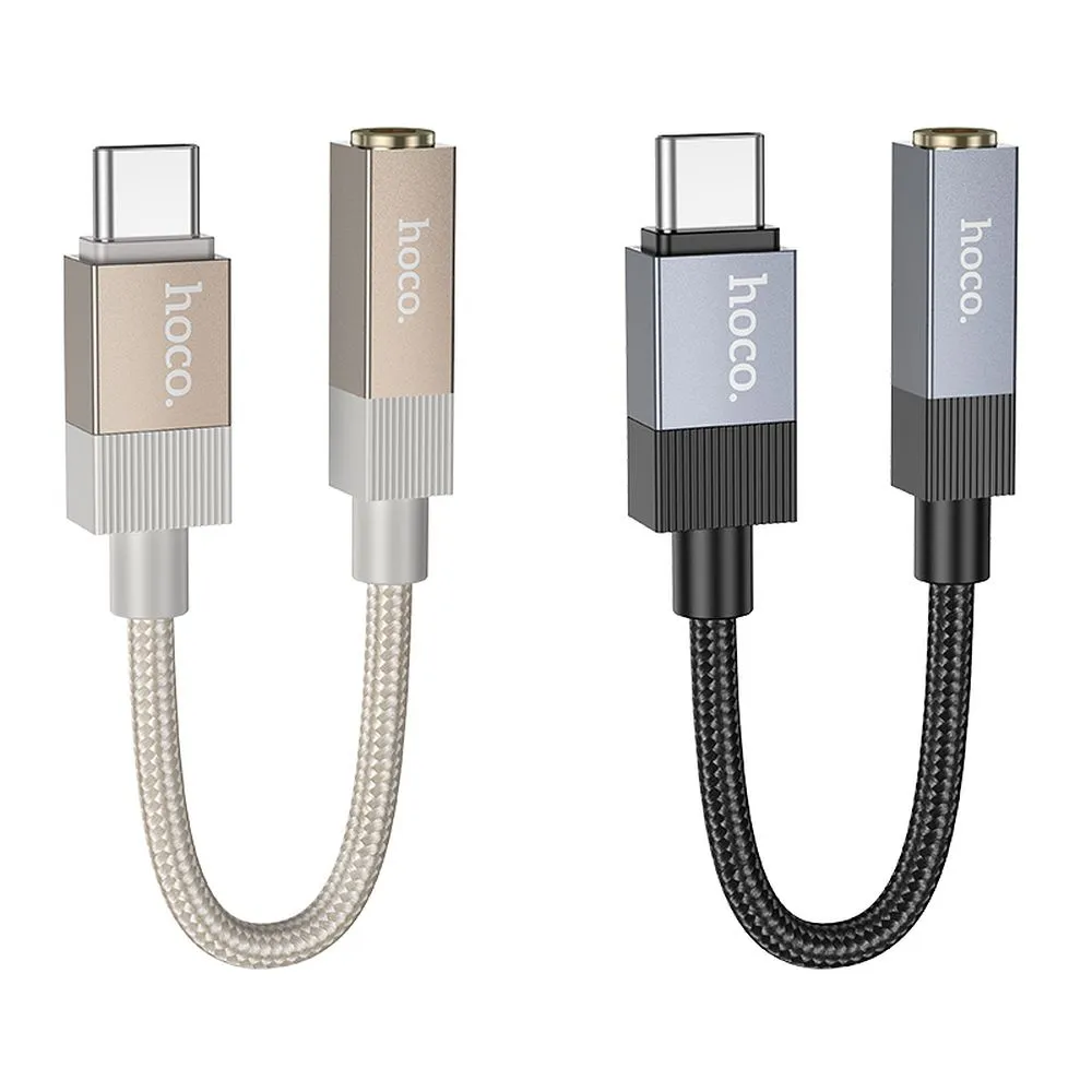 Adapter AUX USB C (male) to Jack 3,5 mm (female) Hoco UPA32C gold