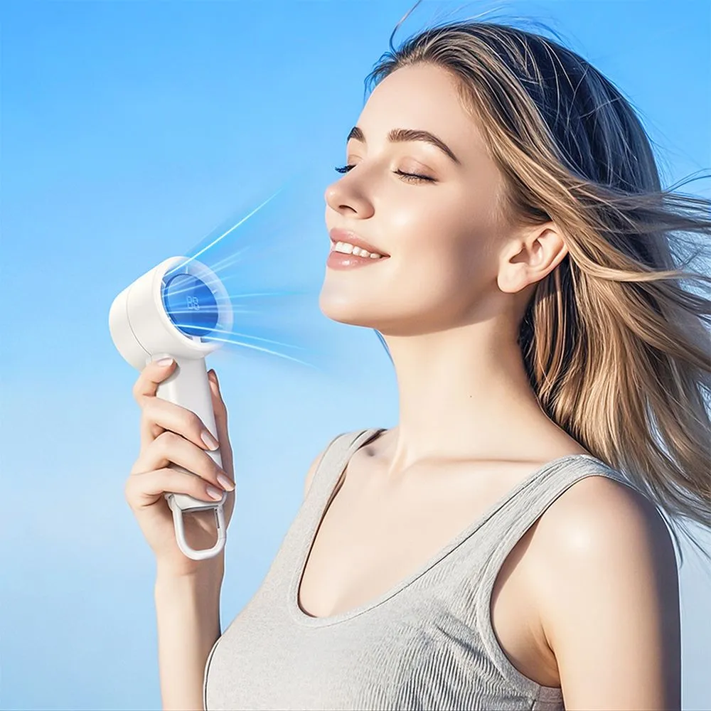 HOCO high speed handheld fan HX63 white