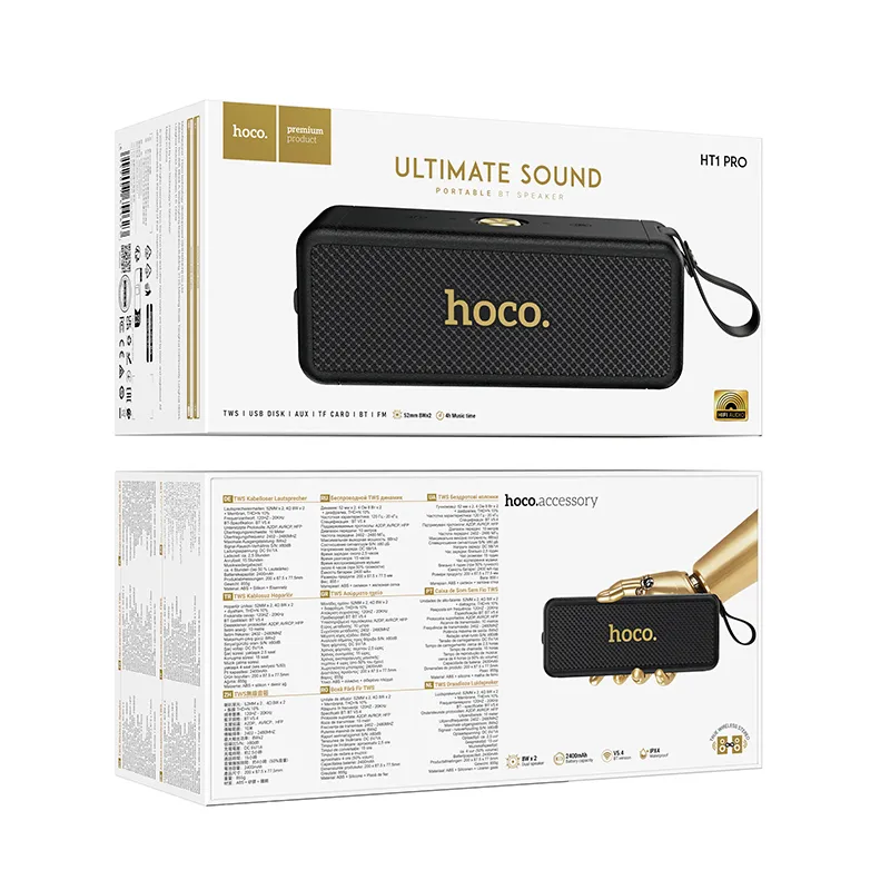 Wireless speaker 2x 8W 4h Hoco HT1 Pro black