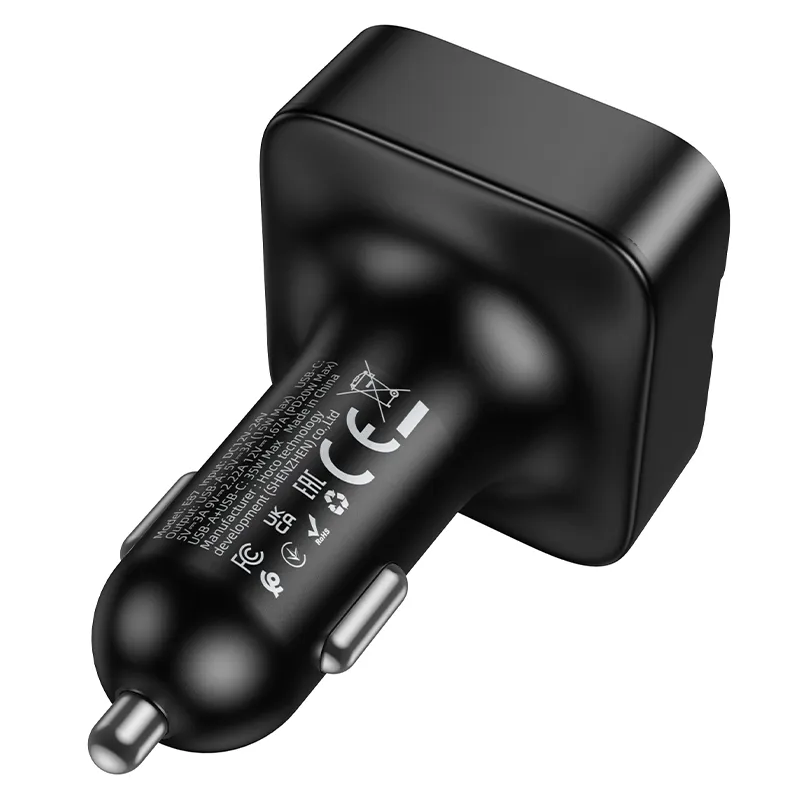 Car transmitter bluetooth Hoco USB A + USB C QC PD 35W E87 black