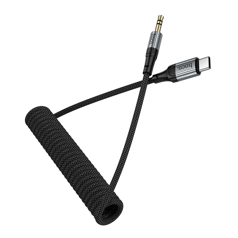 Cable AUX Jack 3,5 mm to USB C Hoco 1,5 m UPA33B black