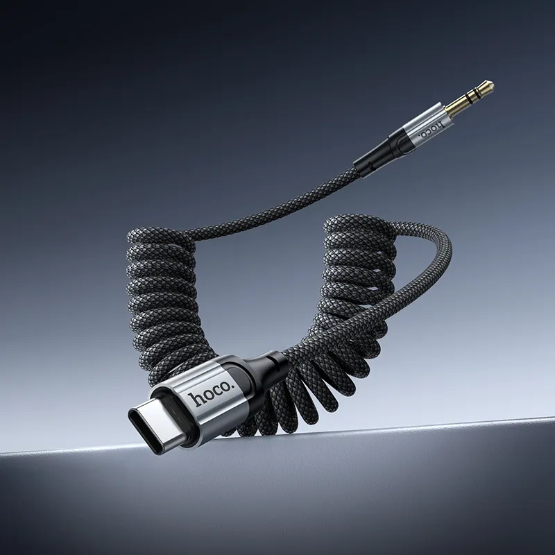 Cable AUX Jack 3,5 mm to USB C Hoco 1,5 m UPA33B black