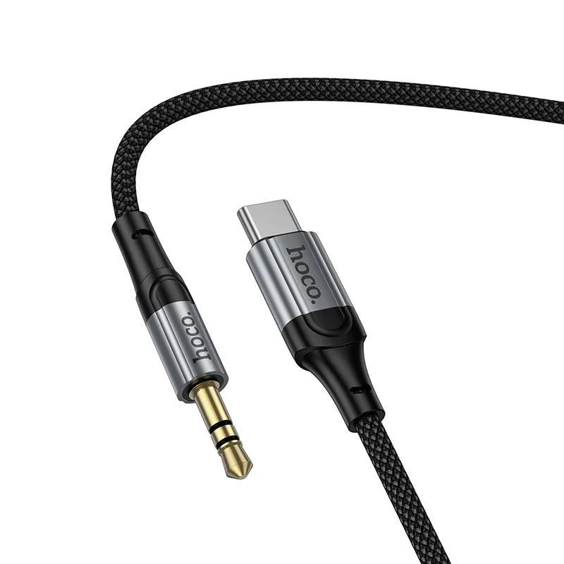 Cable AUX Jack 3,5 mm to USB C Hoco 1,5 m UPA33B black