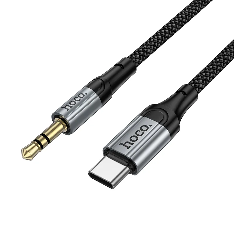 Cable AUX Jack 3,5 mm to USB C Hoco 1,5 m UPA33B black