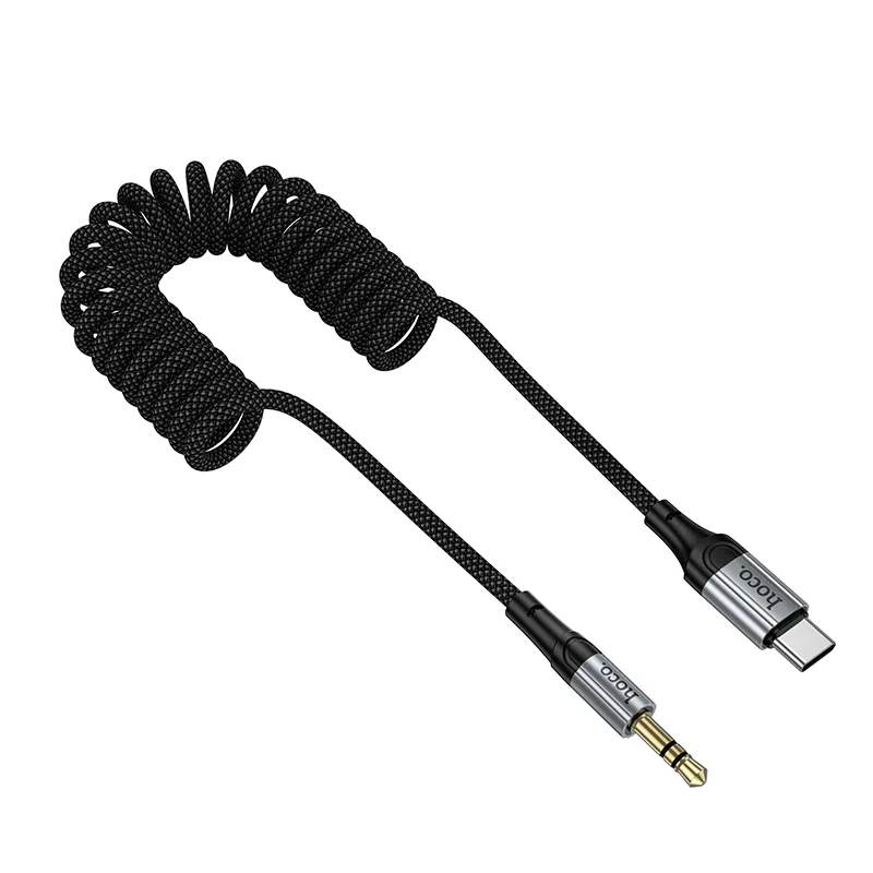 Cable AUX Jack 3,5 mm to USB C Hoco 1,5 m UPA33B black