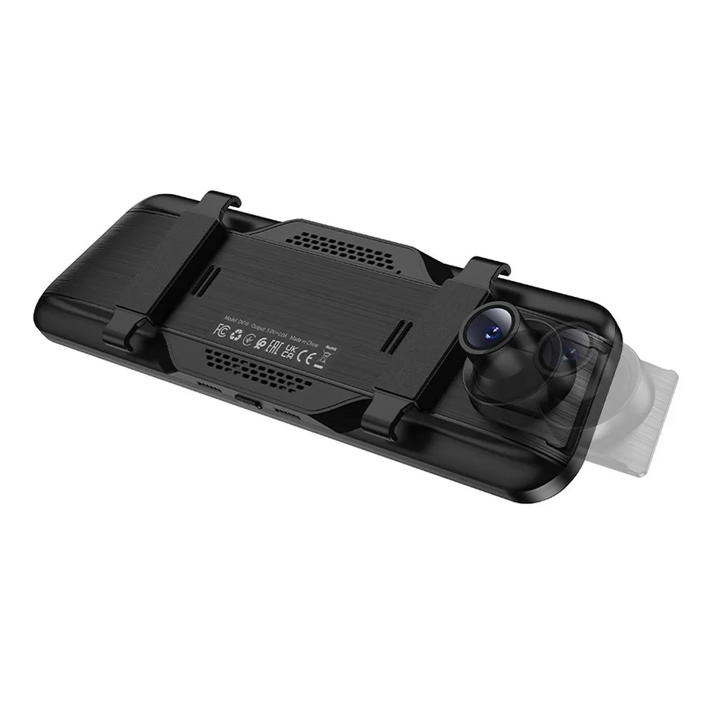 Dashcam passend für rearview mirror with a display 9,66" 1080p/30fps + rear camera 720p/30fps Hoco DV16 black