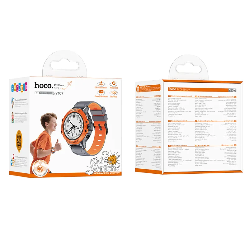 Smartwatch passend für kids Hoco 1,28" 4G GPS with call function Y107 orange