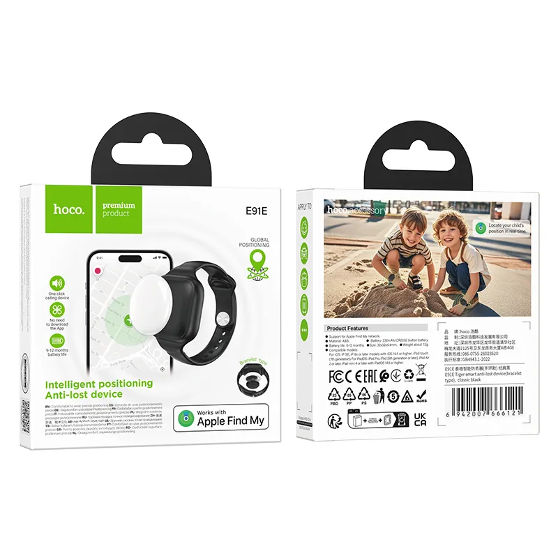 Locator kompatibel mit Apple Find My Hoco E91E bracelet type black