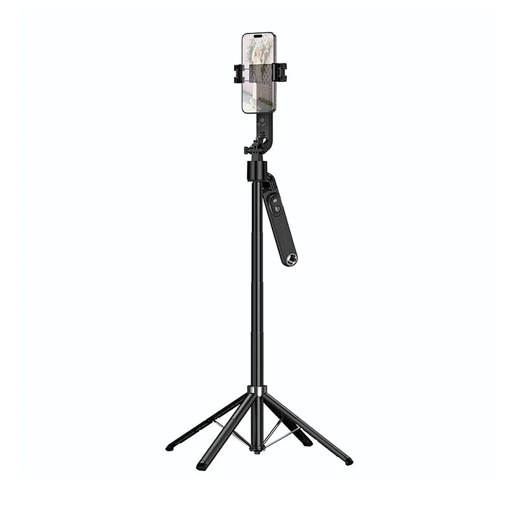 Selfie stick Hoco tripod with remote control 360 degree with auto face tracking K32 black