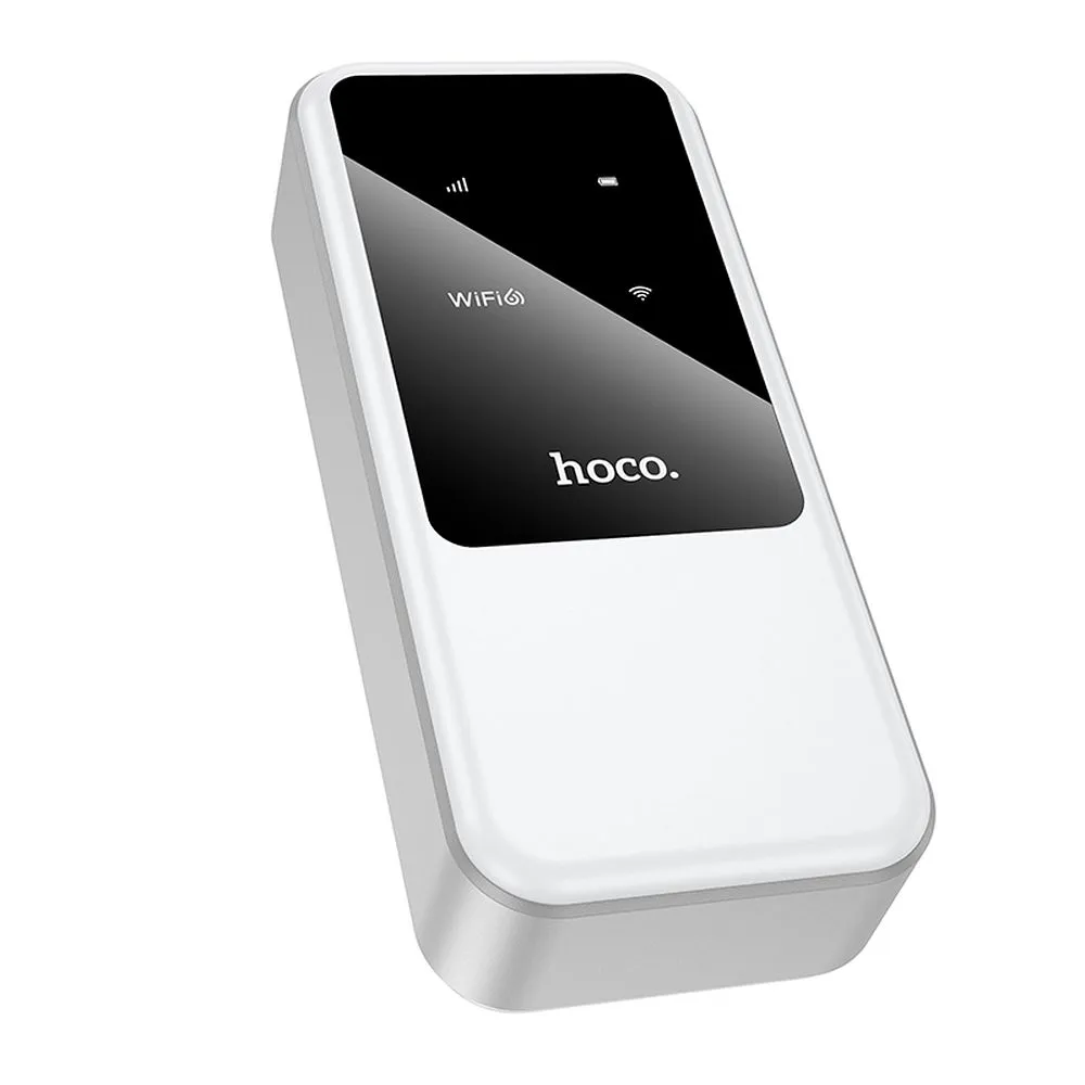 Wireless router 4G LTE WiFi 6 Hoco HI42 bialy