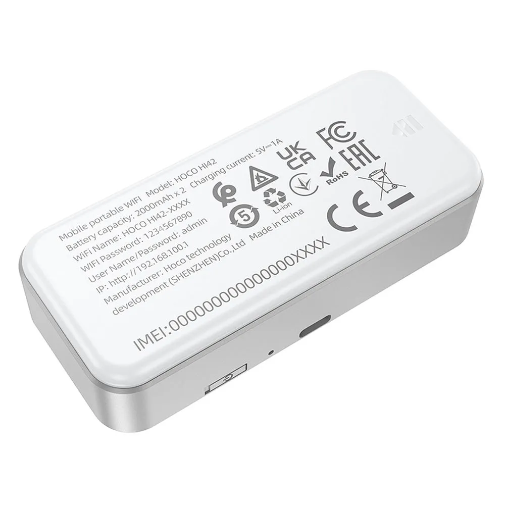 Wireless router 4G LTE WiFi 6 Hoco HI42 bialy