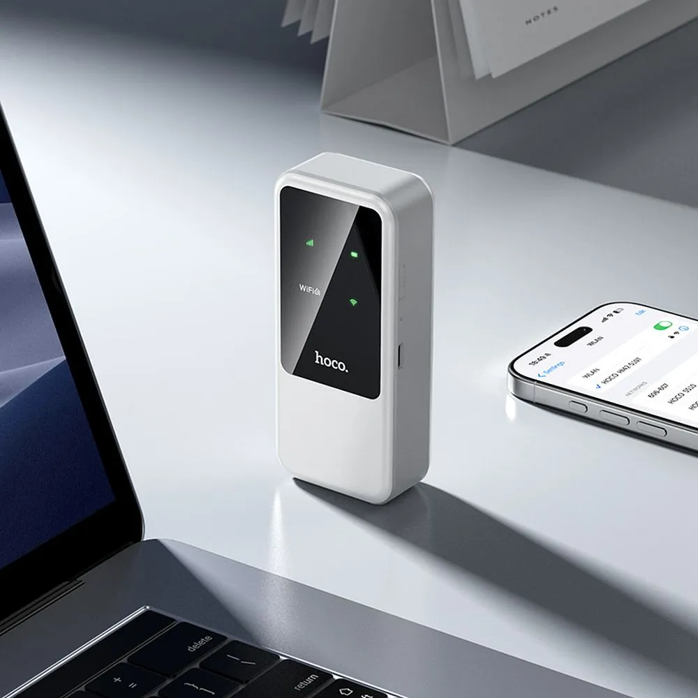 Wireless router 4G LTE WiFi 6 Hoco HI42 bialy