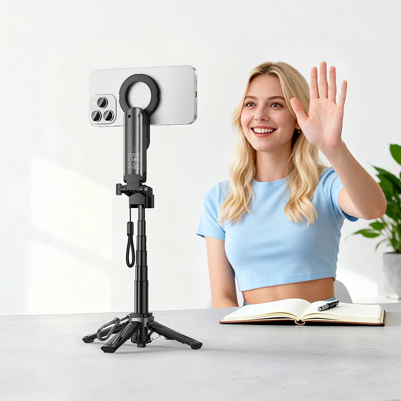 Live stand Hoco with magnetic and universal hilder with remote control K27 PRO czarny