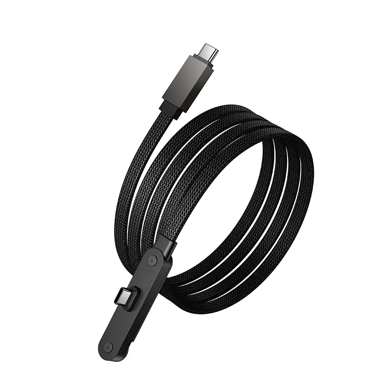 Cable with bracket USB C to USB C PD 60W Hoco 1,2 m U150 Exquisite black
