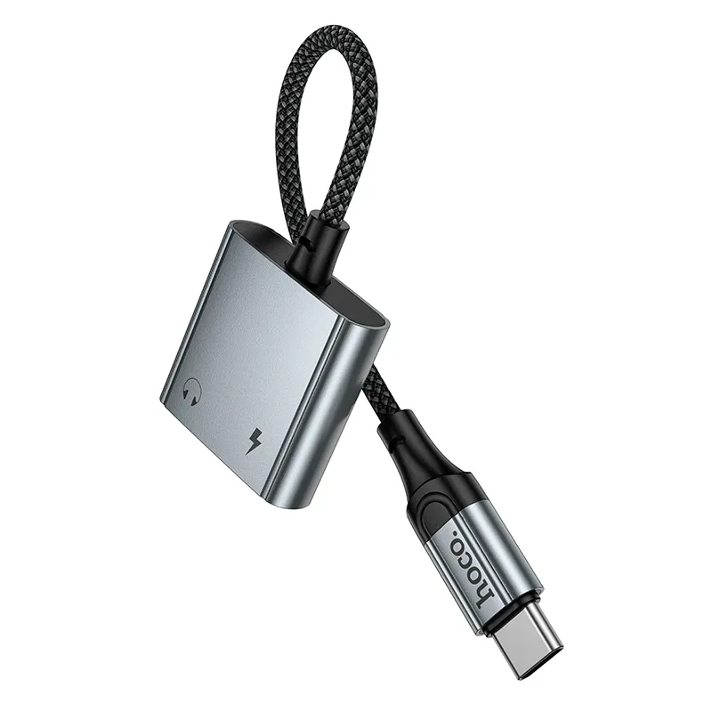 Adapter AUX USB C to 2x USB C max 10W Hoco UPA34A UPA34A gray