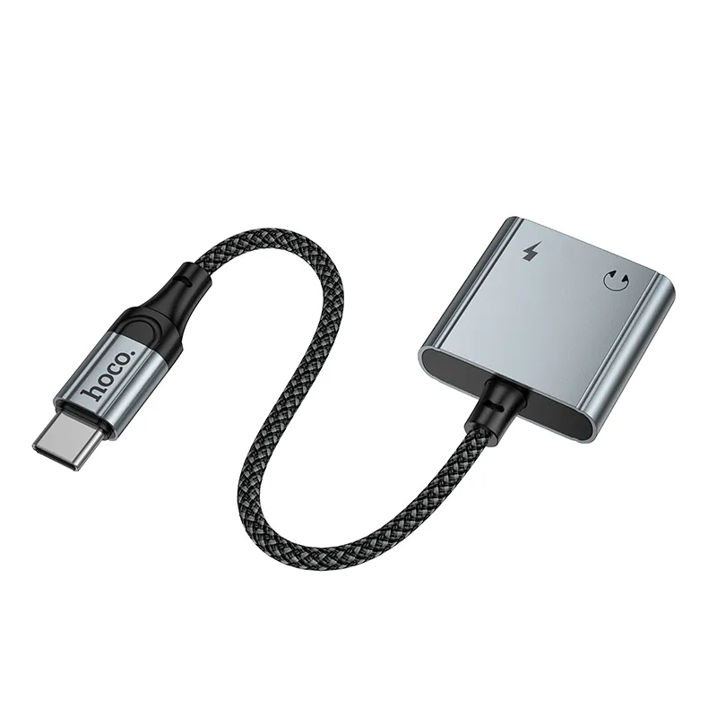 Adapter AUX USB C to 2x USB C max 10W Hoco UPA34A UPA34A gray