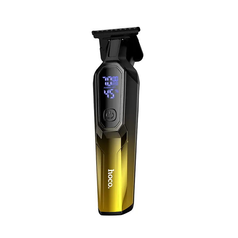 Hair clipper with digital display Hoco HP27 gold