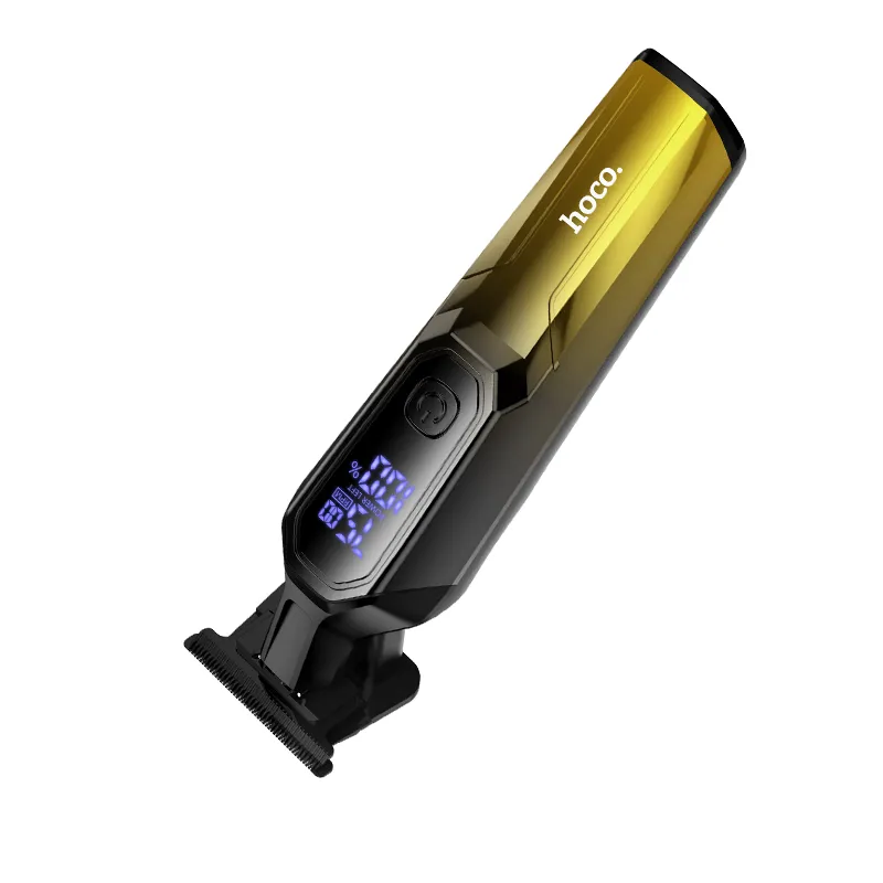 Hair clipper with digital display Hoco HP27 gold