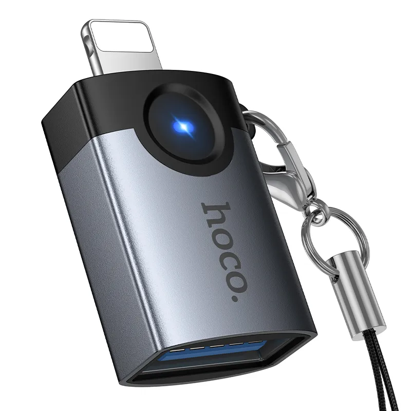 Adapter OTG Lightning to USB A Hoco UA46 Victory gray
