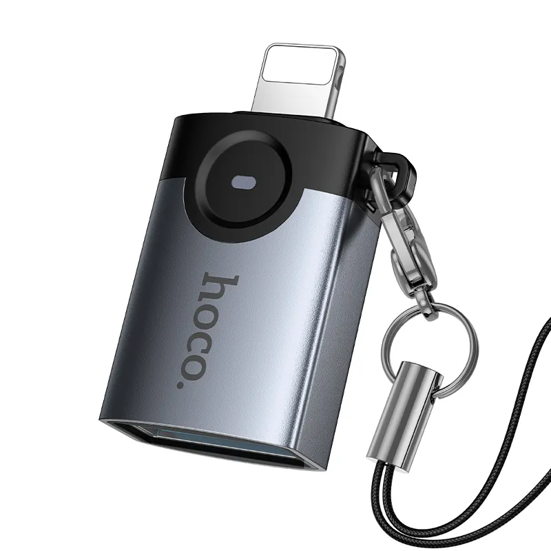 Adapter OTG Lightning to USB A Hoco UA46 Victory gray