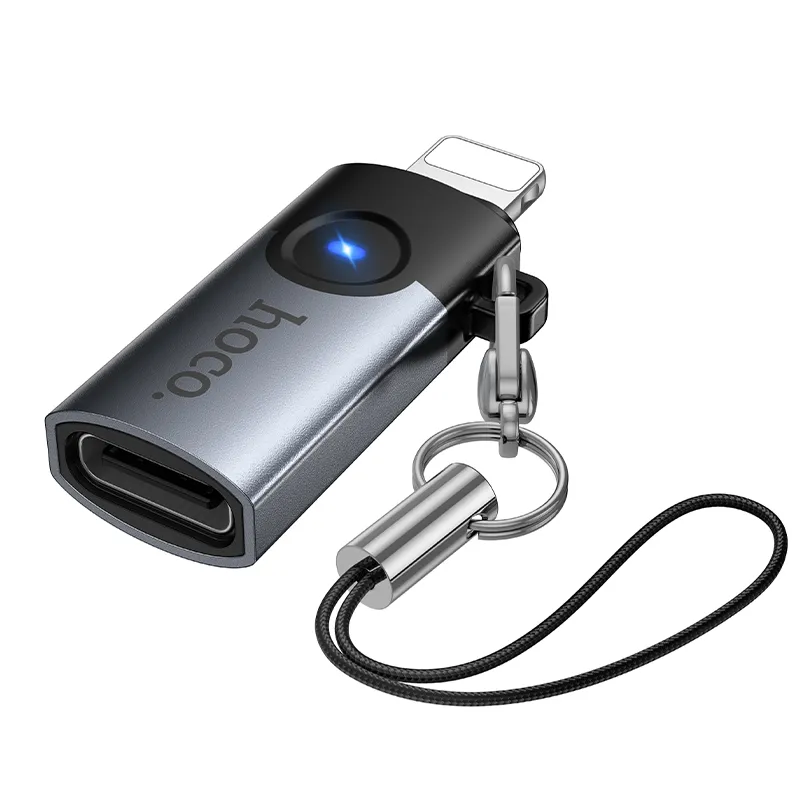 Adapter OTG Lightning to USB C Hoco 2A UA46A gray