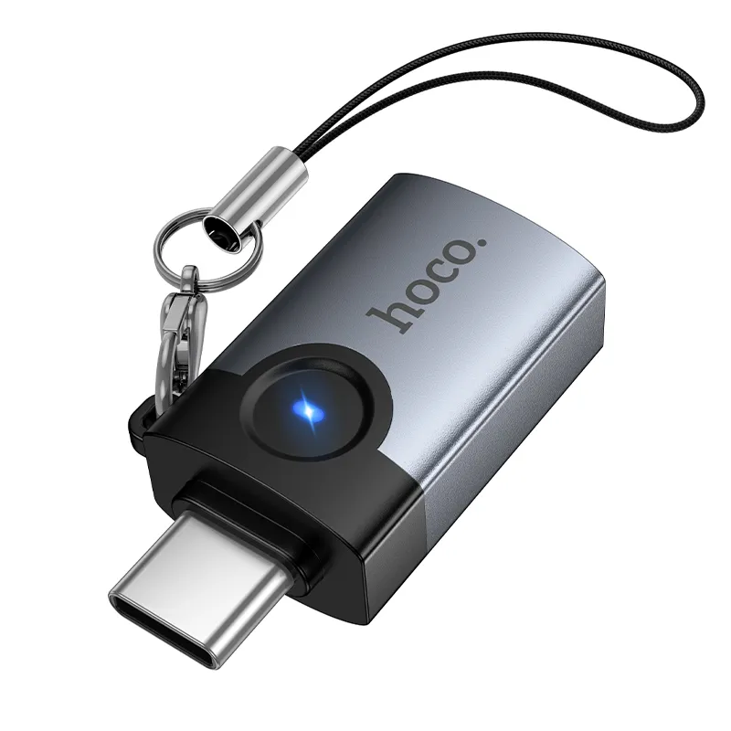 Adapter OTG USB C to USB A Hoco 3A UA46C gray