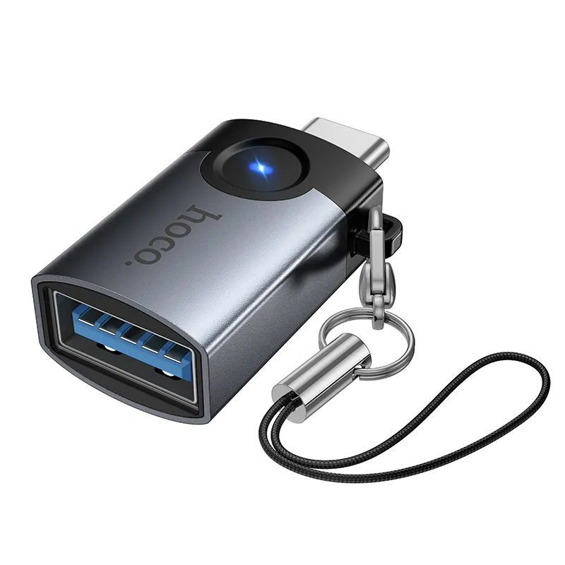 Adapter OTG USB C to USB A Hoco 3A UA46C gray