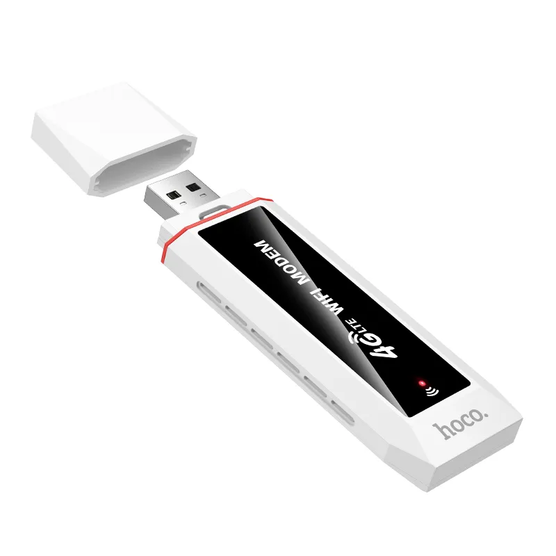 Mobile router 4G LTE WiFi 6 USB A Hoco HI43 black and white
