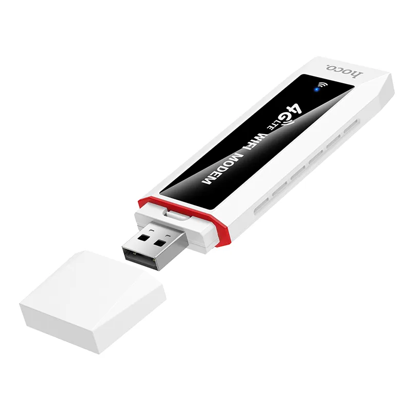 Mobile router 4G LTE WiFi 6 USB A Hoco HI43 black and white
