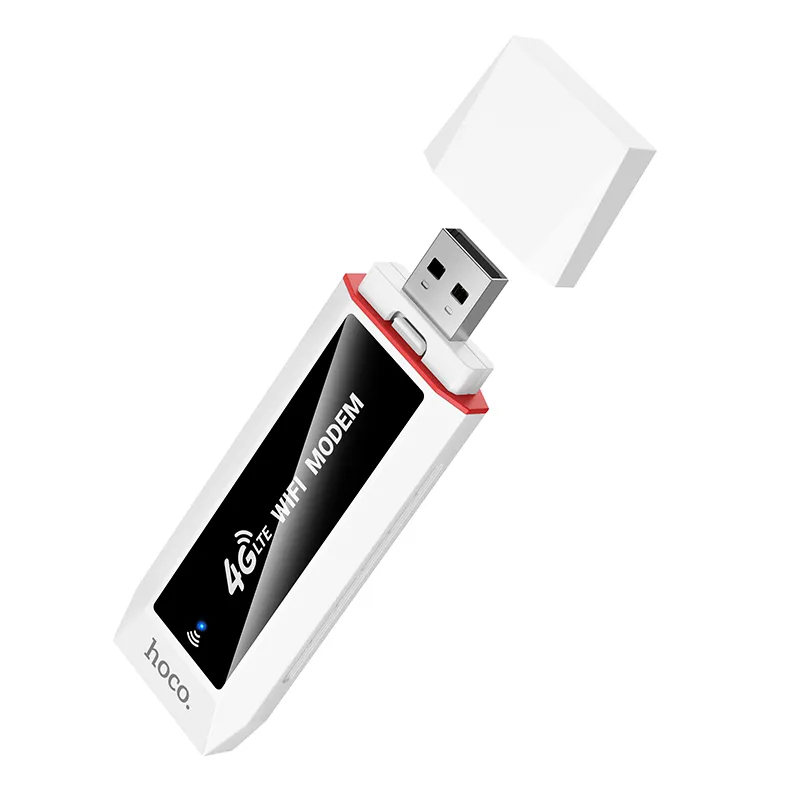 Mobile router 4G LTE WiFi 6 USB A Hoco HI43 black and white