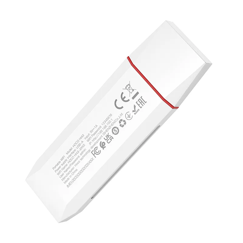 Mobile router 4G LTE WiFi 6 USB A Hoco HI43 black and white