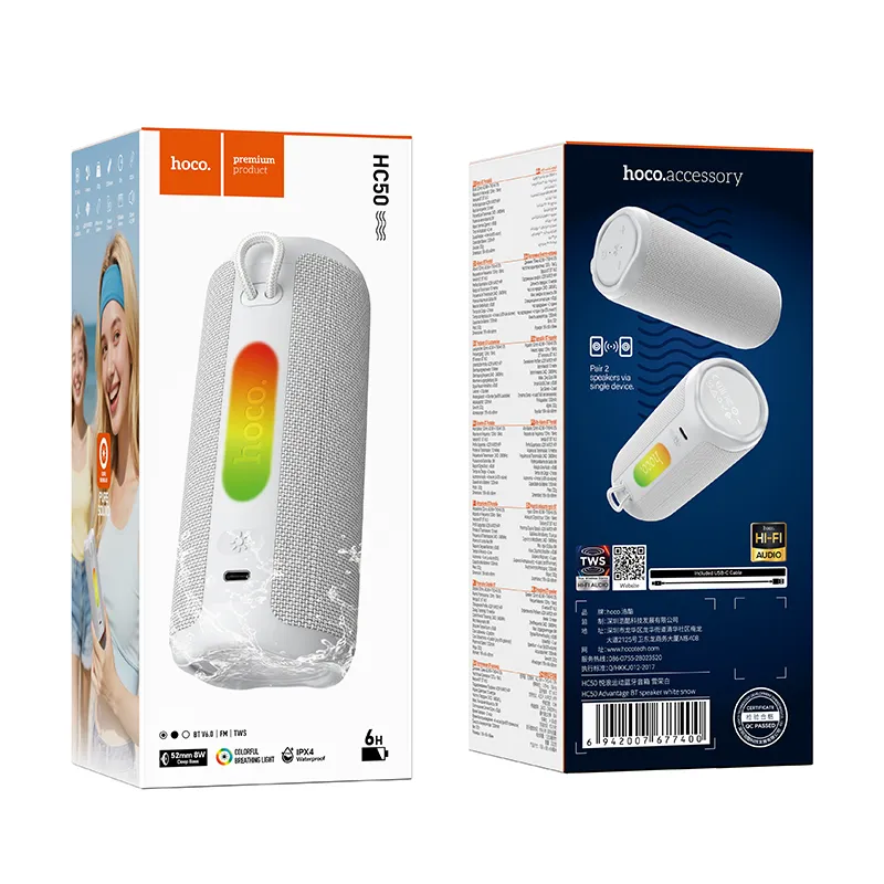 Wireless speaker 8W 4h Hoco HC50 white