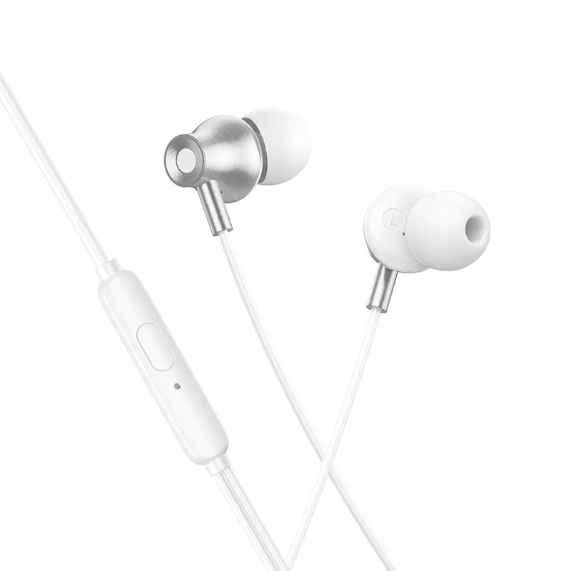 Wired earphones with microphone Jack 3,5 mm Hoco M119 silver