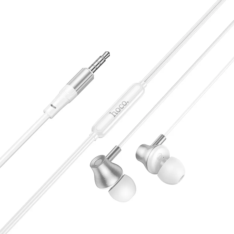 Wired earphones with microphone Jack 3,5 mm Hoco M119 silver