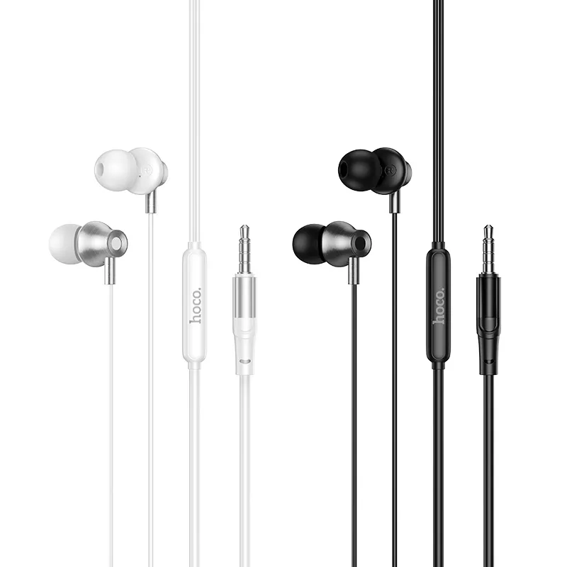 Wired earphones with microphone Jack 3,5 mm Hoco M119 silver