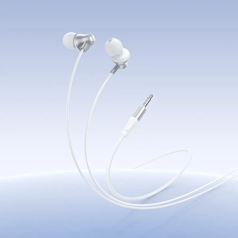 Wired earphones with microphone Jack 3,5 mm Hoco M119 silver