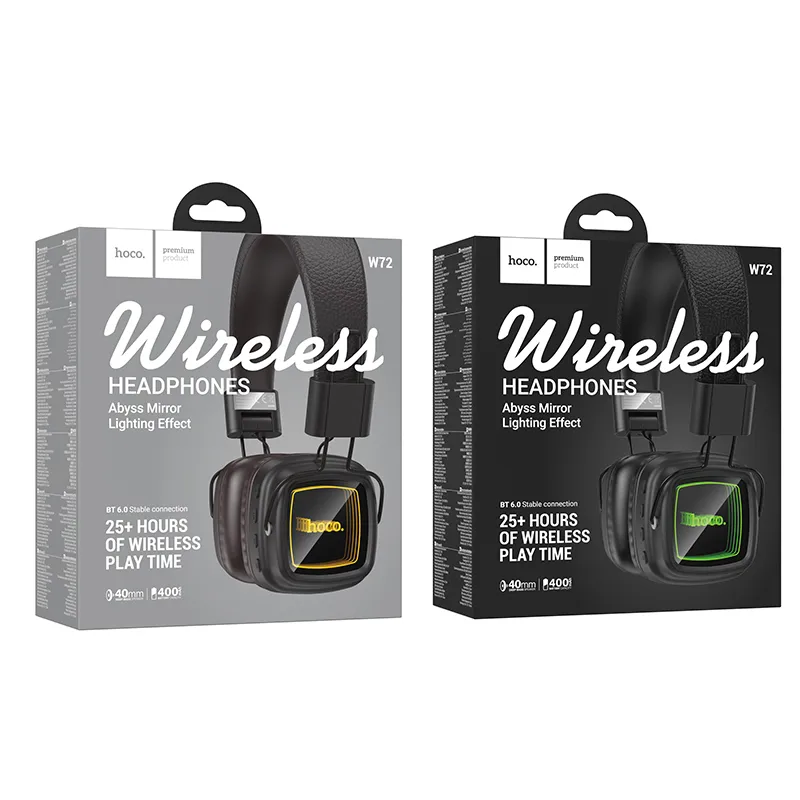 Wireless headphones Hoco W72 brown