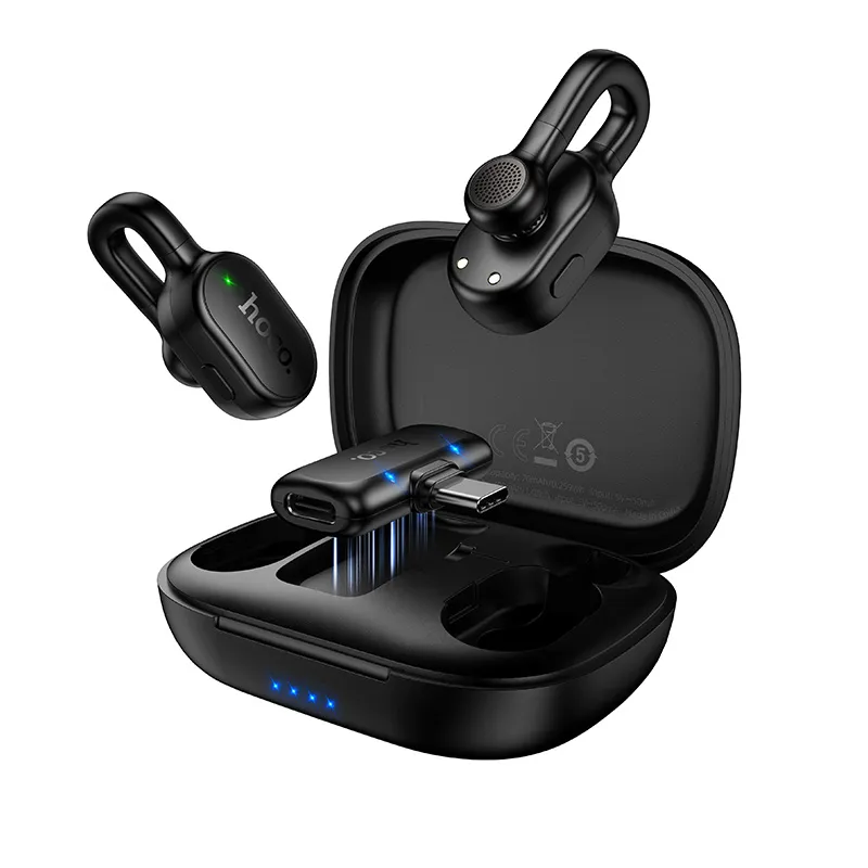 Wireless lavalier microphone USB C Hoco L27 black