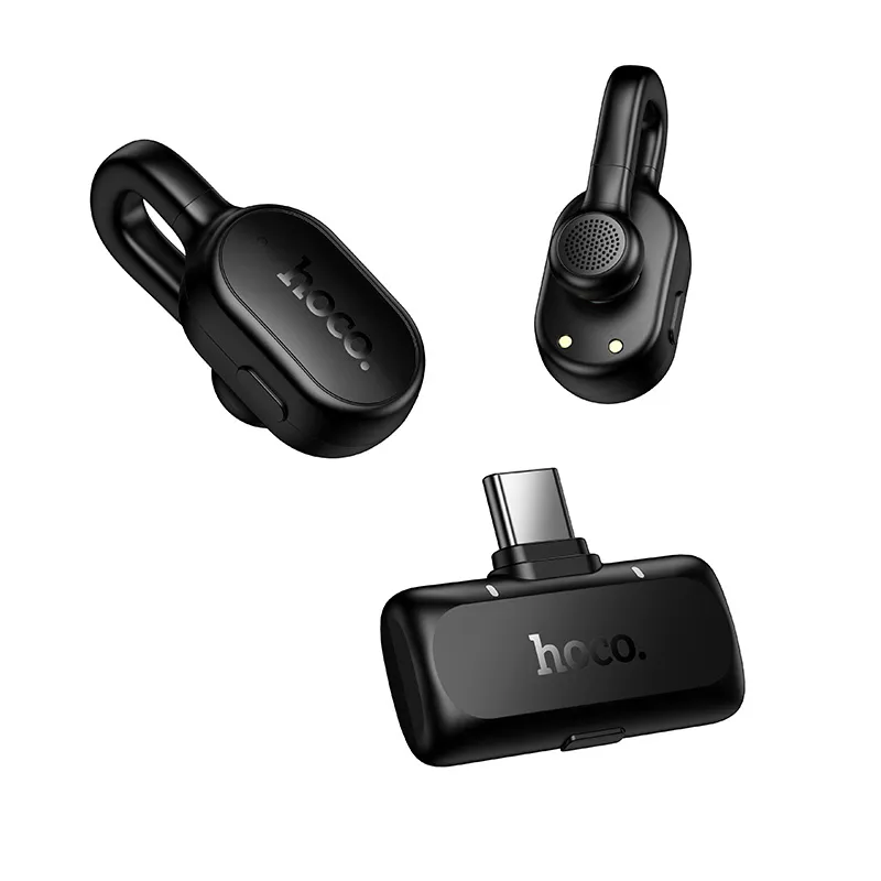 Wireless lavalier microphone USB C Hoco L27 black