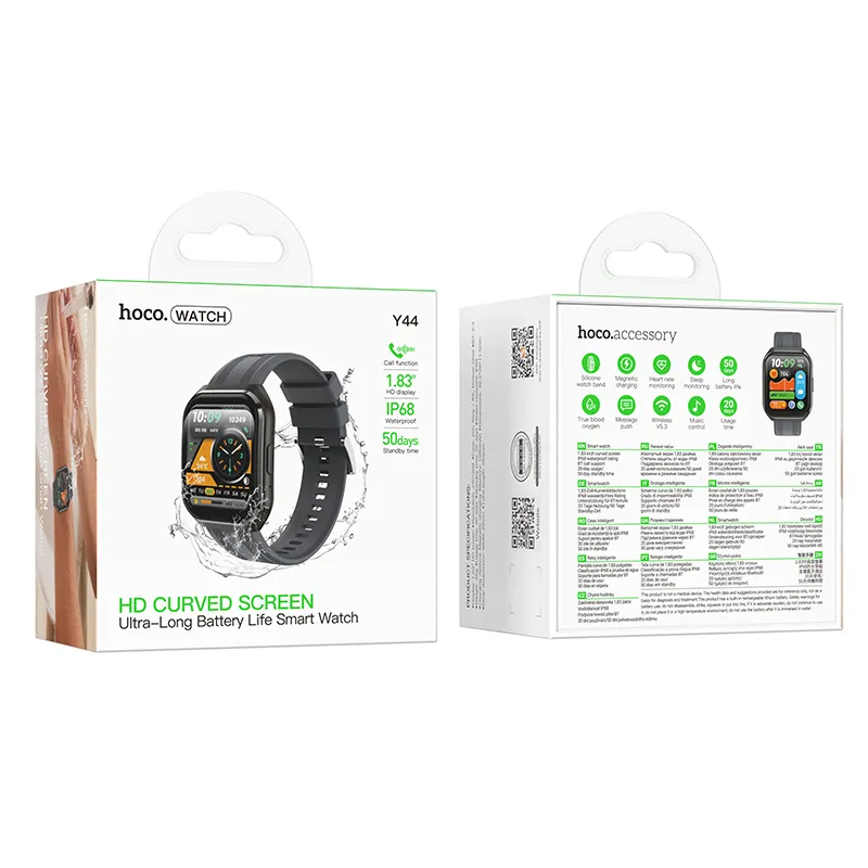 Smartwatch 1,83" IP68 with call function Hoco Y44 black