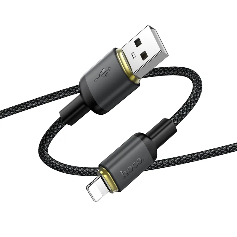 Cable USB A to Lightning Hoco 2,4A 1 m X128 Benefit black